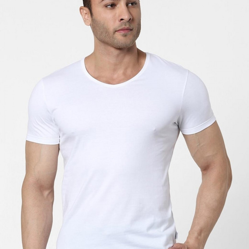 Men Pack Of 2 Solid T-shirts